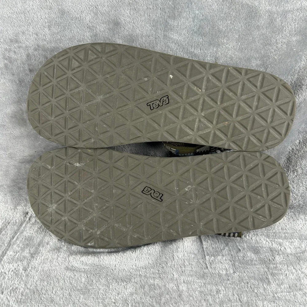 Teva Original Universal Men 12 Dark Olive Geometric Strap Sandals 1004006